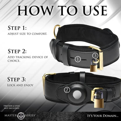 Leather Tracking Collar for Your Curious Sub - Puppy's Aesthetics