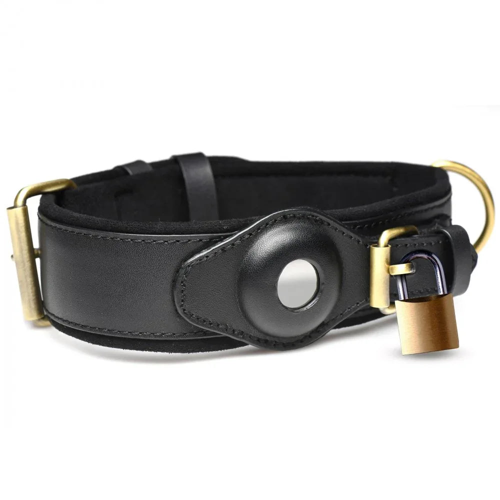Leather Tracking Collar for Your Curious Sub - Puppy's Aesthetics