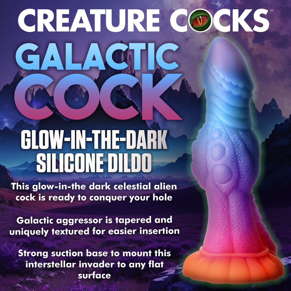 Glow Galactic Invader Silicone Dildo