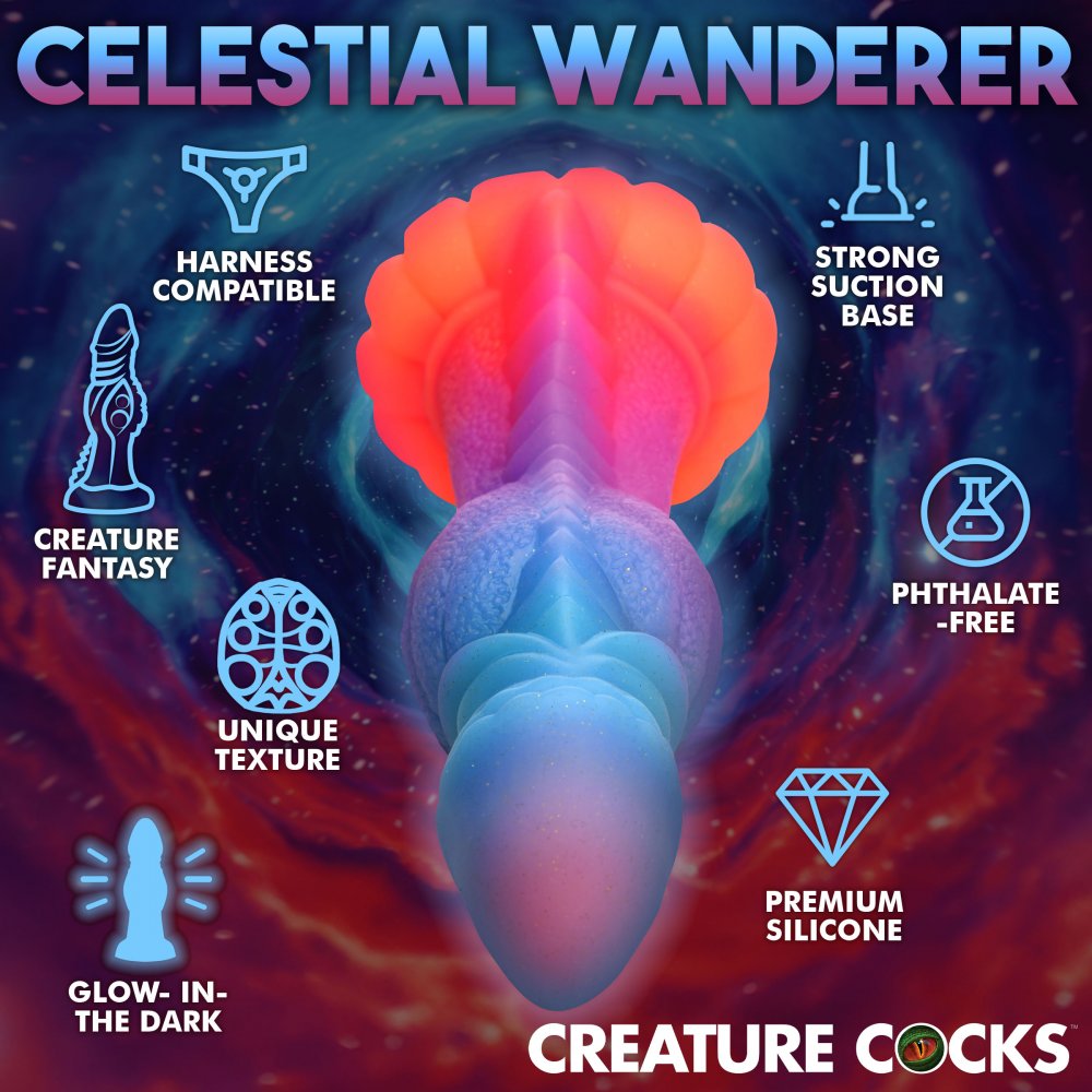 Glow Galactic Invader Silicone Dildo