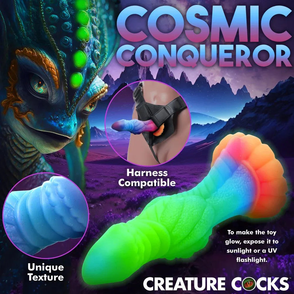 Glow Galactic Invader Silicone Dildo - Puppy's Aesthetics