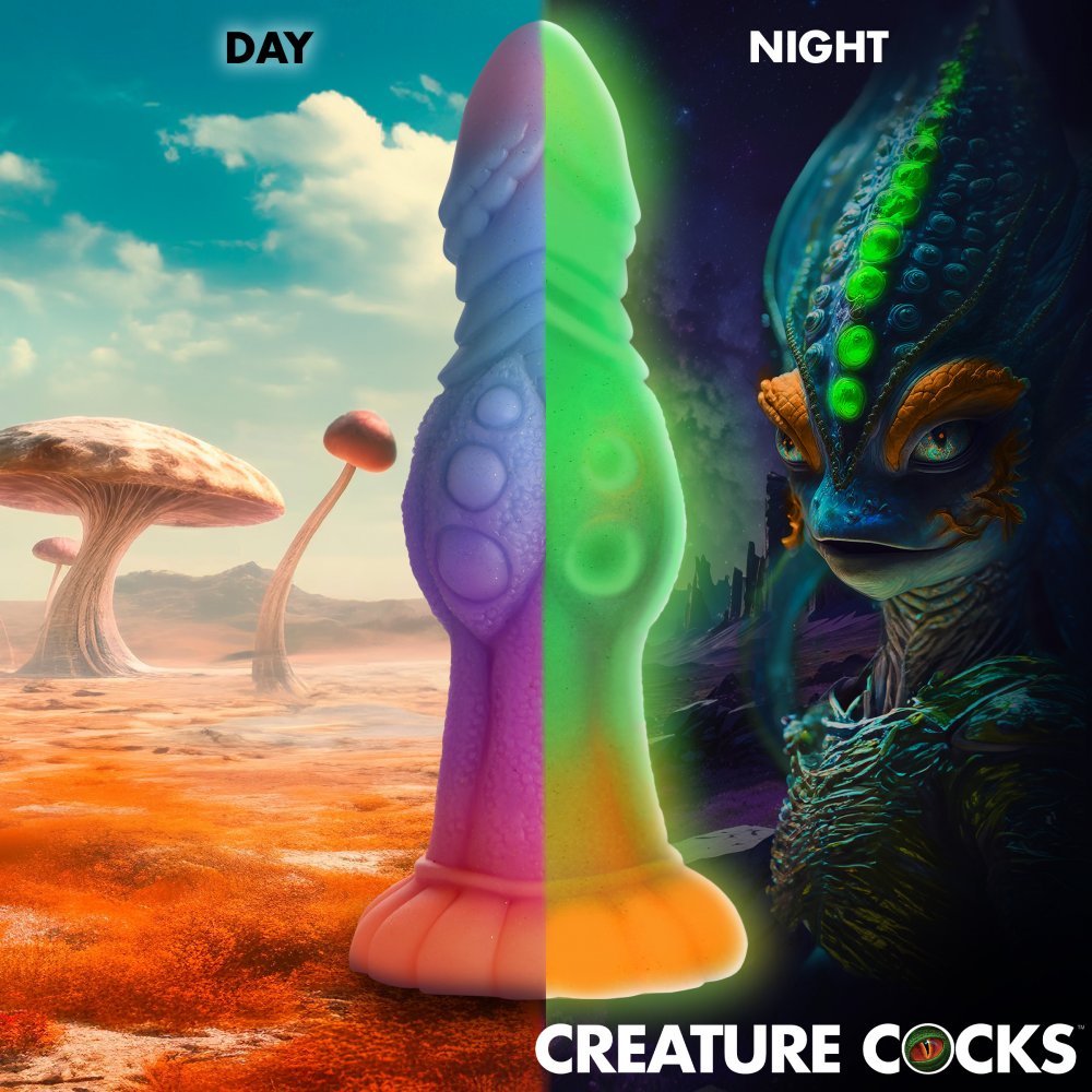 Glow Galactic Invader Silicone Dildo