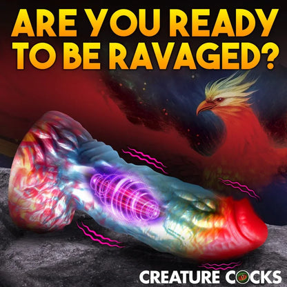 Rainbow Phoenix Vibrating Silicone Dildo - Puppy's Aesthetics