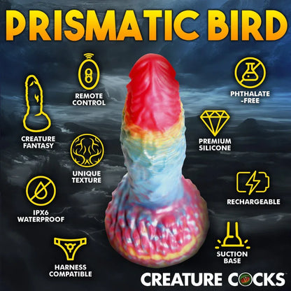 Rainbow Phoenix Vibrating Silicone Dildo - Puppy's Aesthetics