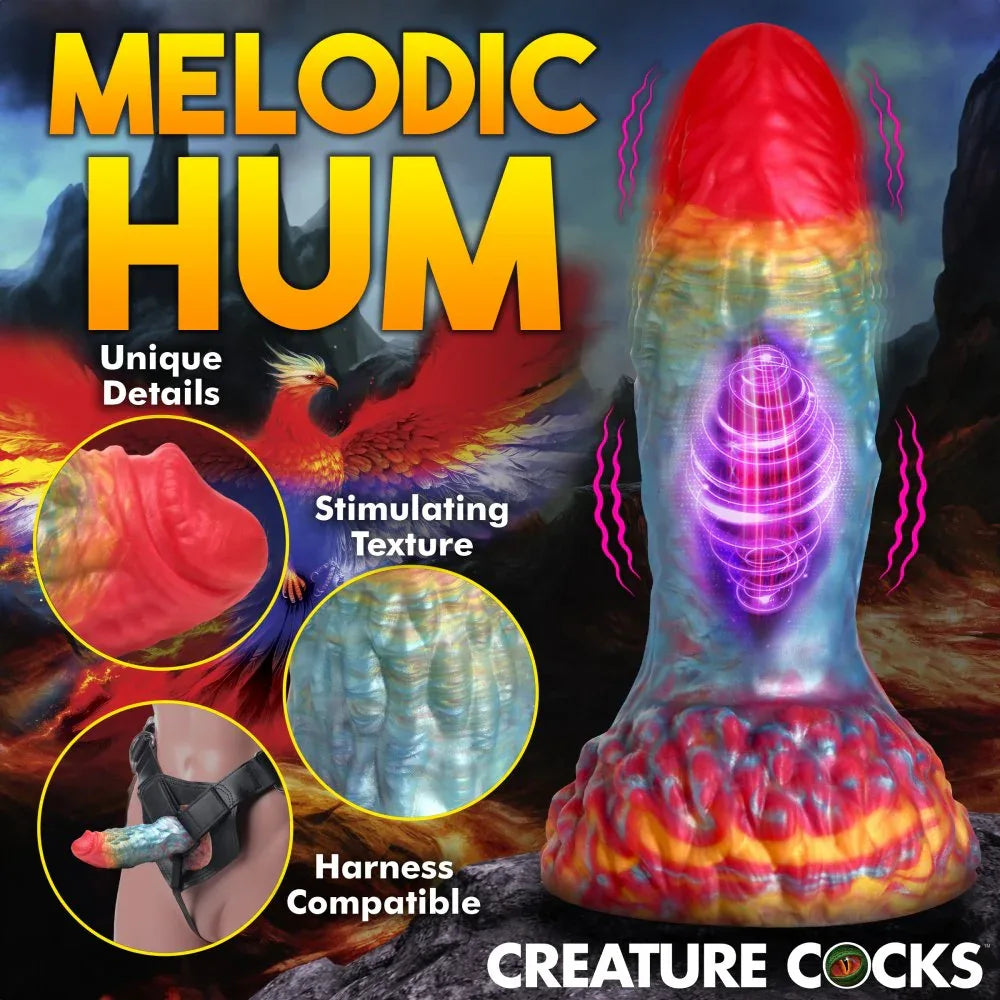 Rainbow Phoenix Vibrating Silicone Dildo - Puppy's Aesthetics