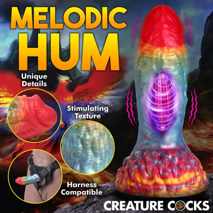 Rainbow Phoenix Vibrating Silicone Dildo - Puppy's Aesthetics