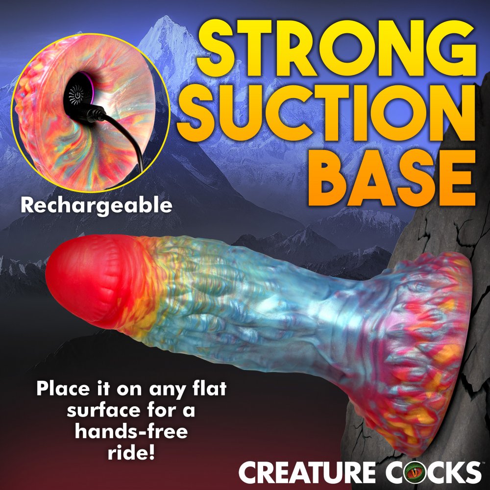 Rainbow Phoenix Vibrating Silicone Dildo