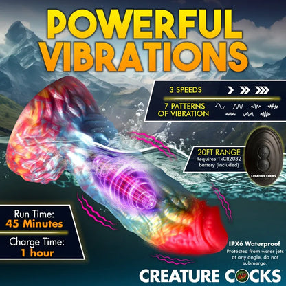 Rainbow Phoenix Vibrating Silicone Dildo - Puppy's Aesthetics