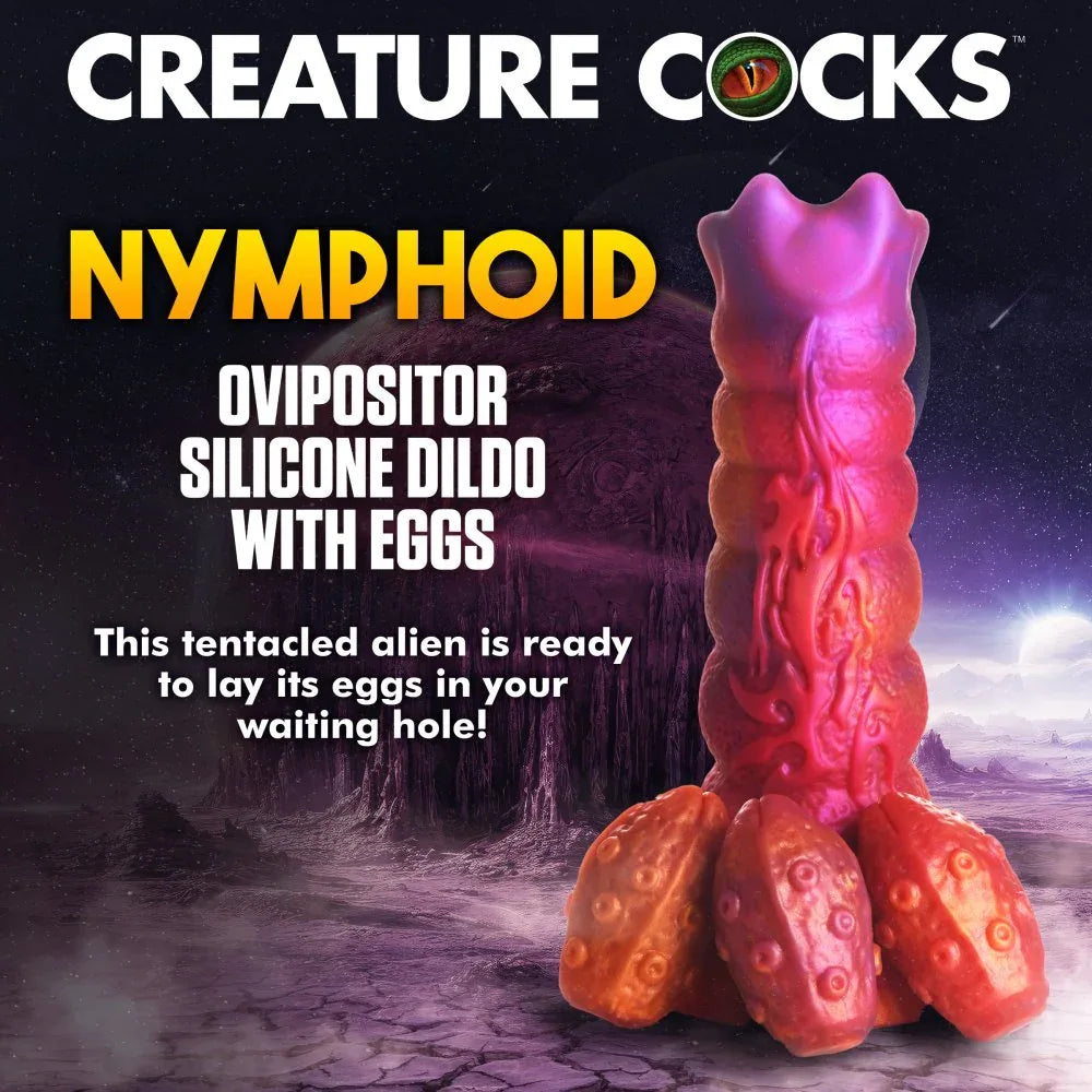 Nymphoid Ovipositor Silicone Dildo with Eggs - Puppy's Aesthetics
