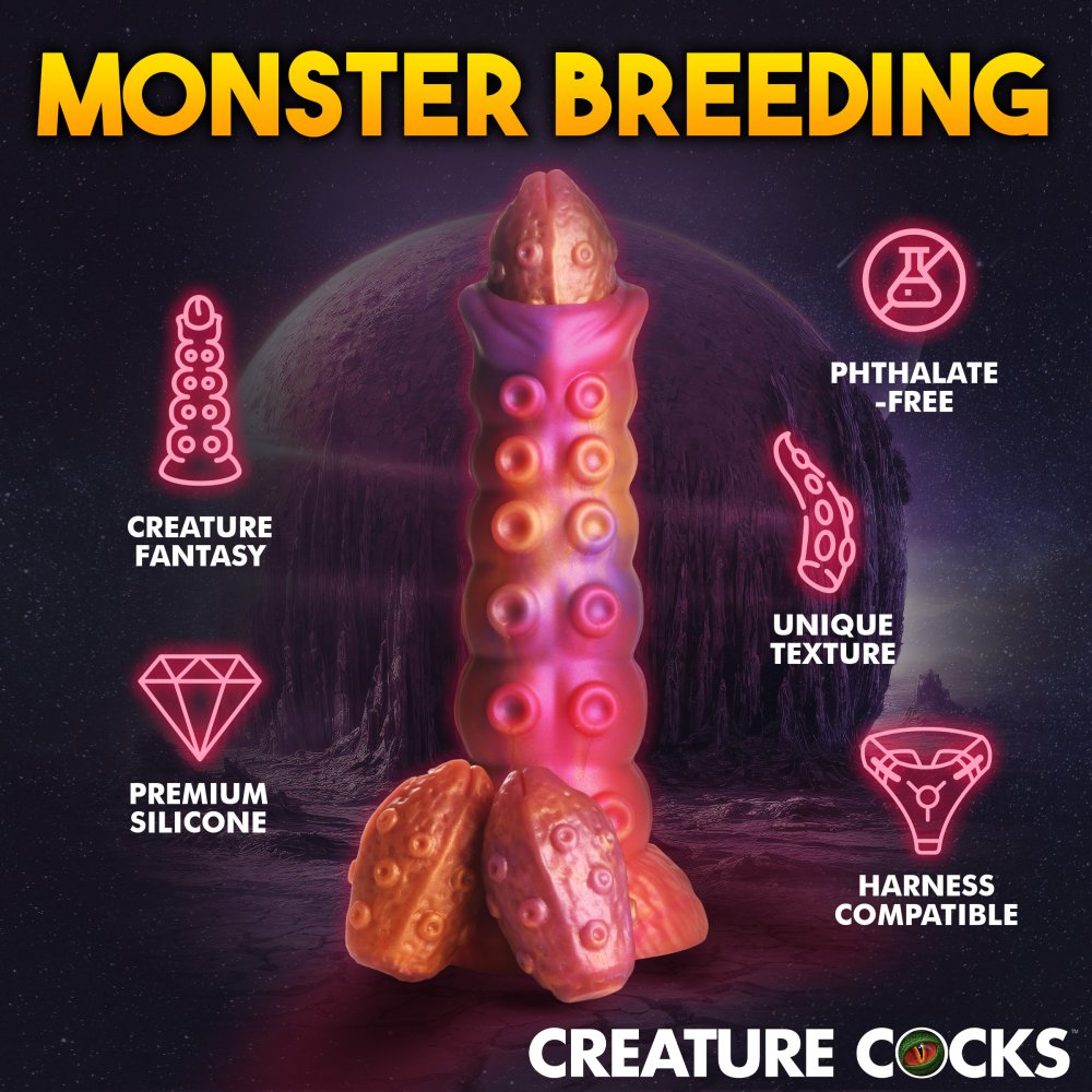 Nymphoid Ovipositor Silicone Dildo with Eggs