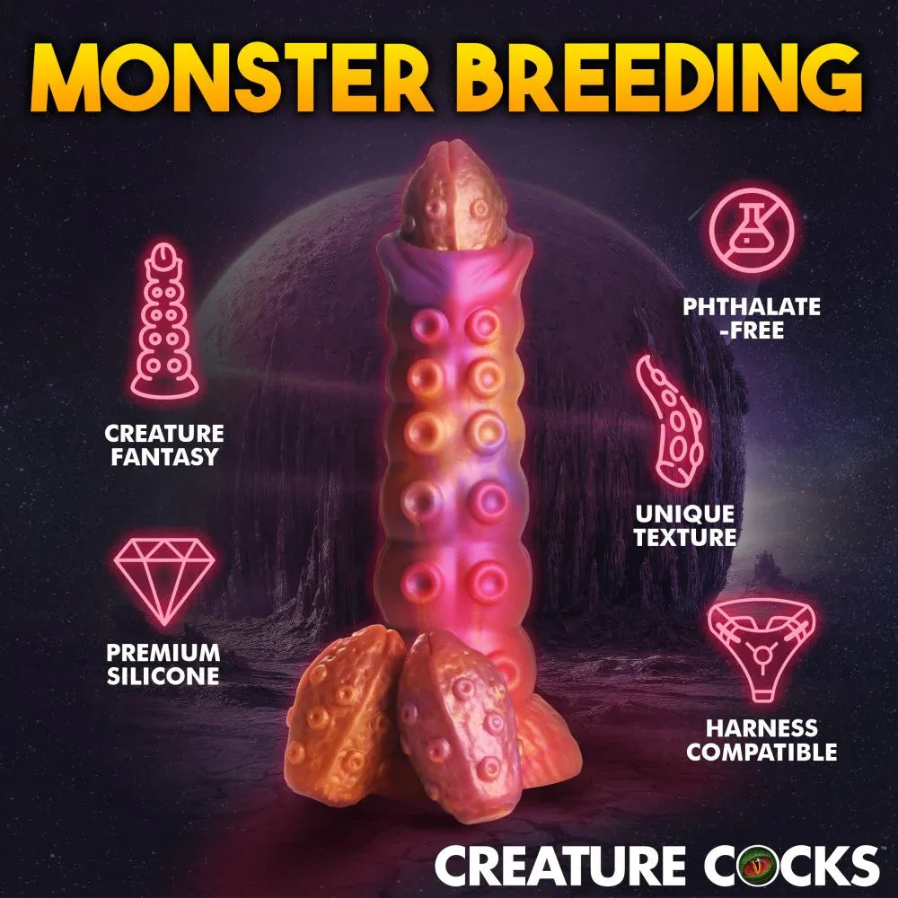 Nymphoid Ovipositor Silicone Dildo with Eggs - Puppy's Aesthetics