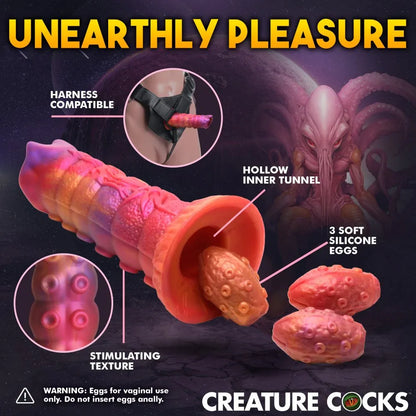 Nymphoid Ovipositor Silicone Dildo with Eggs - Puppy's Aesthetics