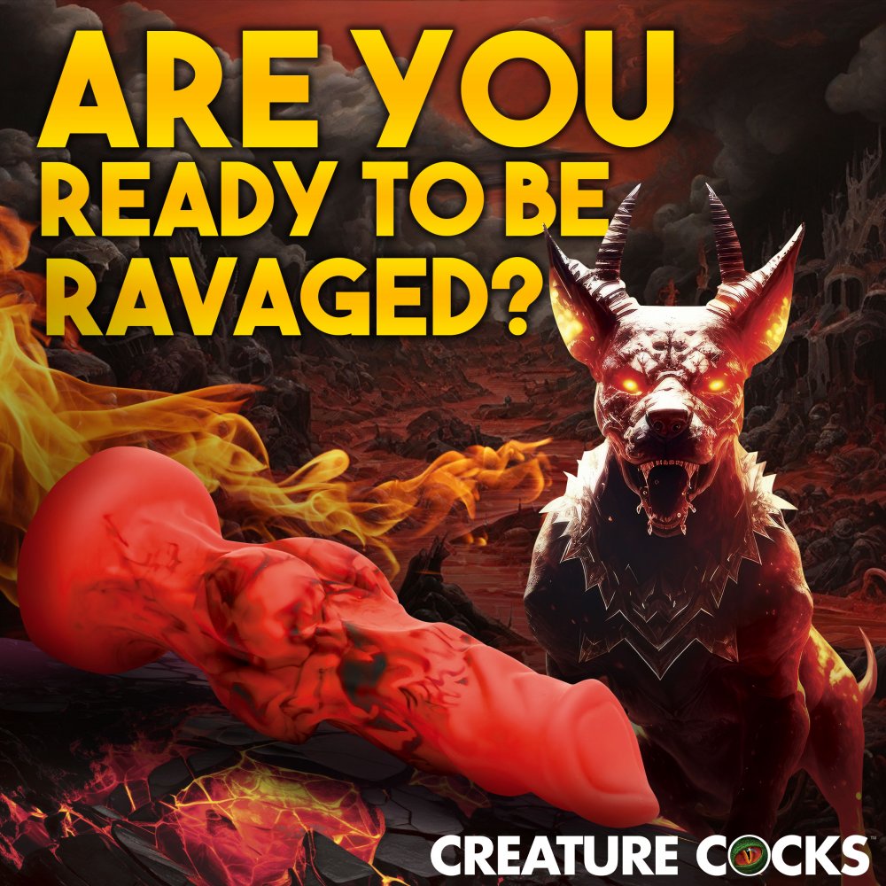 Fire Hound Silicone Dildo – Knotted Fantasy Pleasure