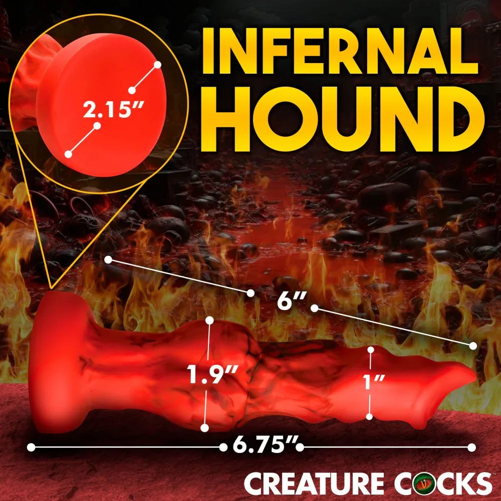 Fire Hound Silicone Dildo – Knotted Fantasy Pleasure - Puppy's Aesthetics