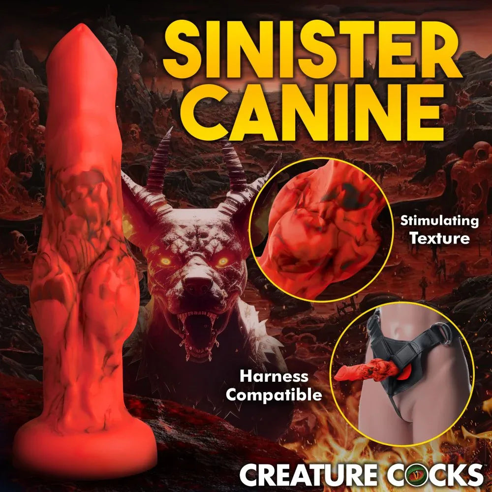 Fire Hound Silicone Dildo – Knotted Fantasy Pleasure - Puppy's Aesthetics