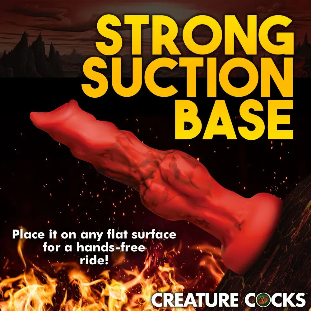 Fire Hound Silicone Dildo – Knotted Fantasy Pleasure - Puppy's Aesthetics
