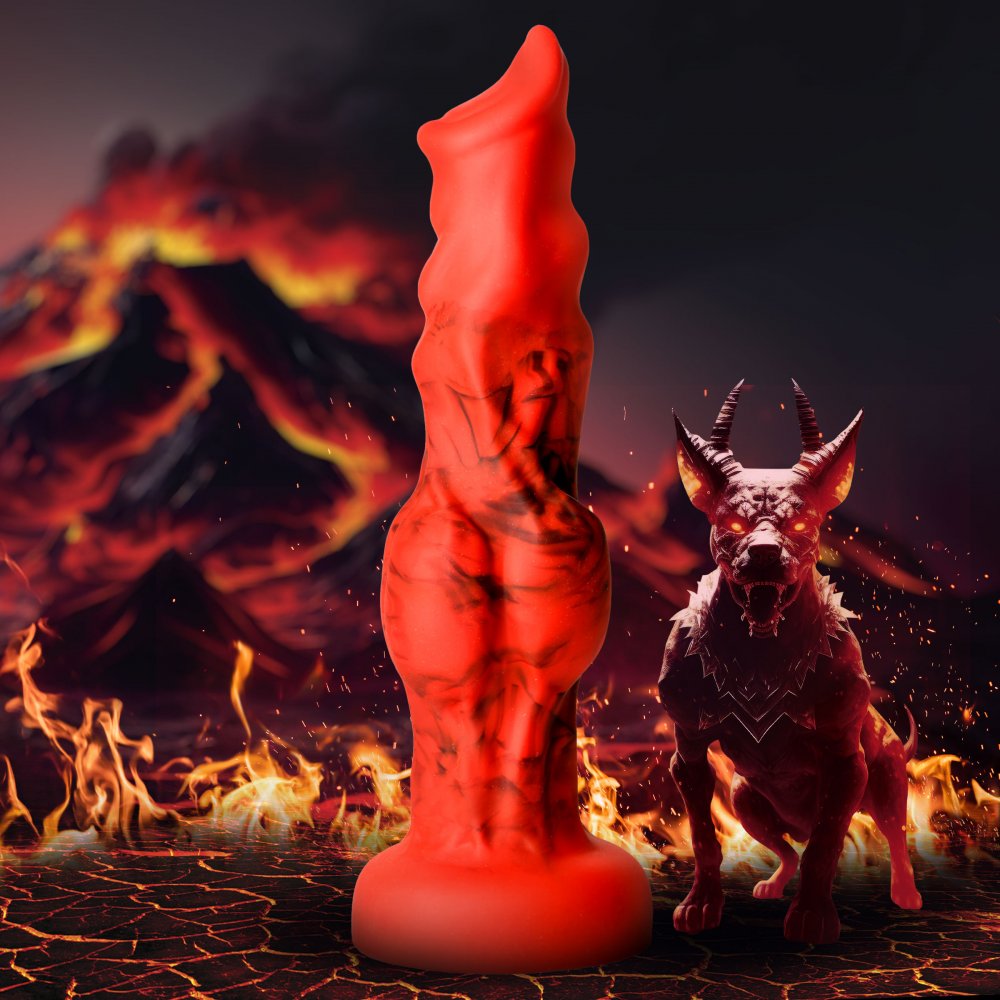 Fire Hound Silicone Dildo – Knotted Fantasy Pleasure