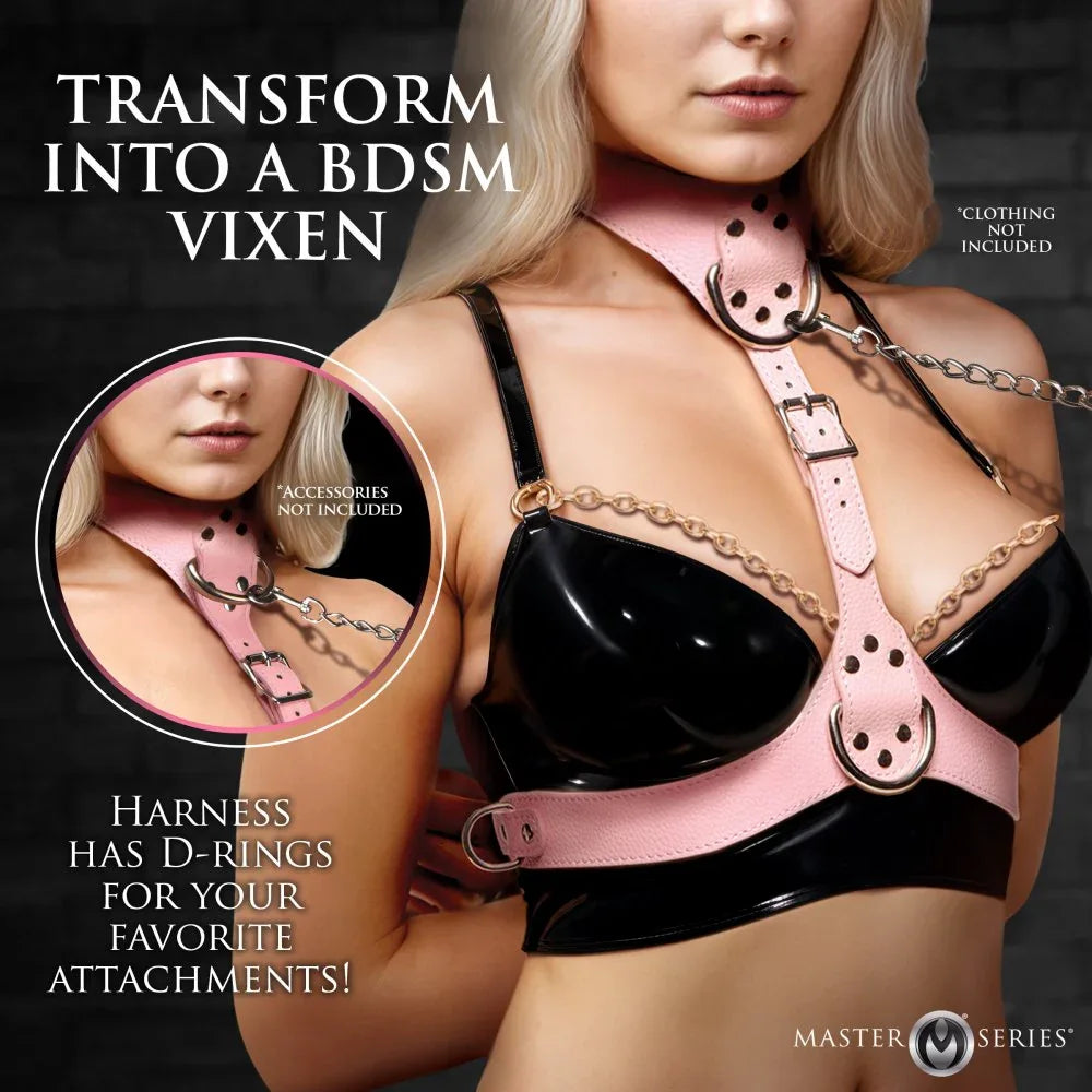 Vixen Female Chest Harness - Pink - Puppy's Aesthetics