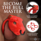 Bull Chastity Cage | Red Lockable Device
