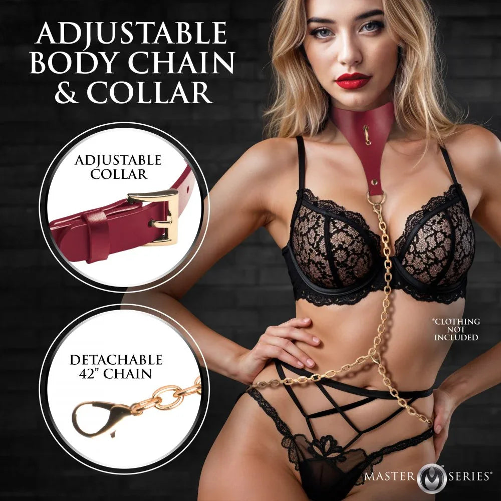 Captivate Collar with Body Chain - Puppy's Aesthetics
