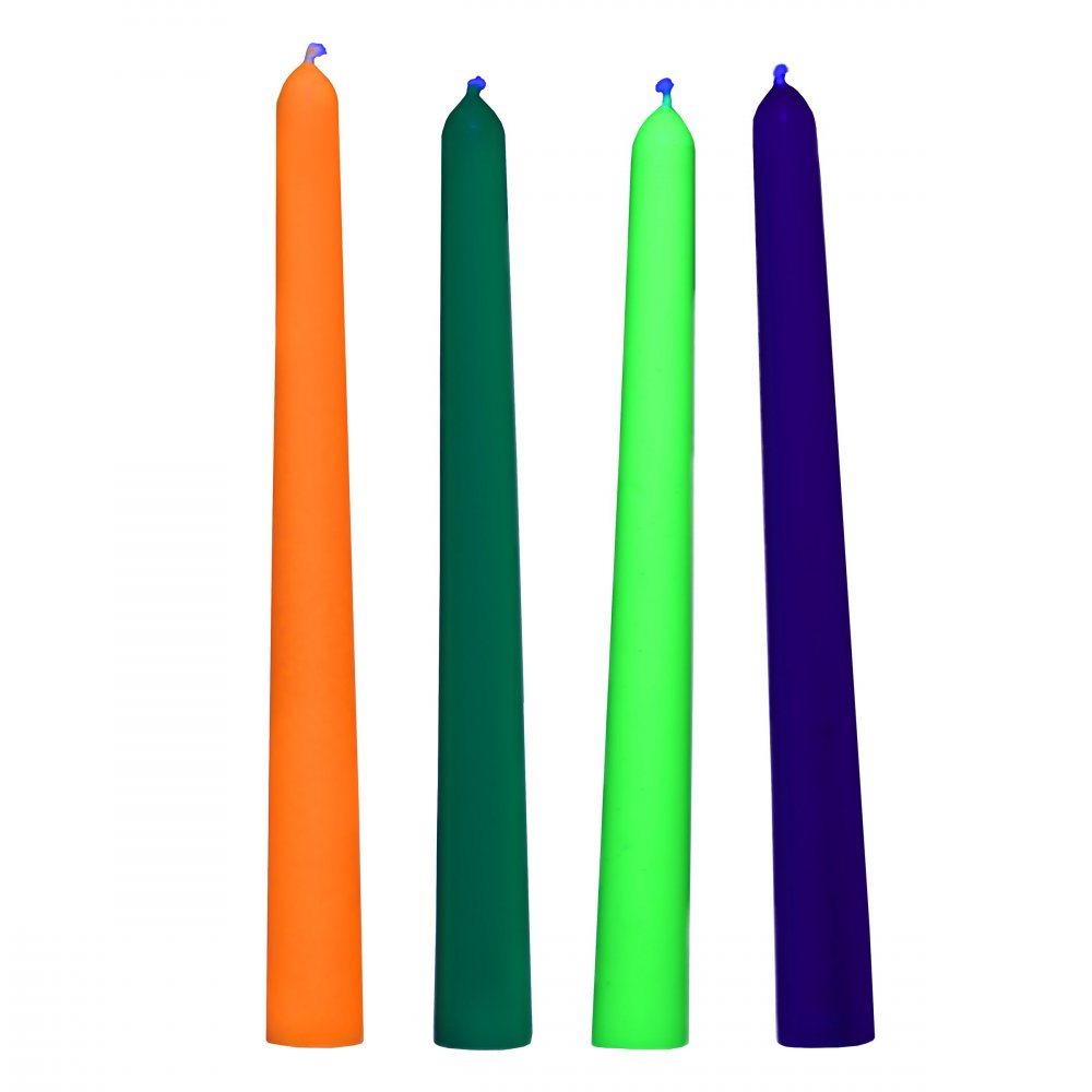 Glow Wax UV Blacklight Reactive Drip Candles (Set of 4)