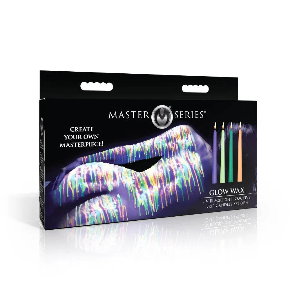 Glow Wax UV Blacklight Reactive Drip Candles (Set of 4) - Puppy's Aesthetics