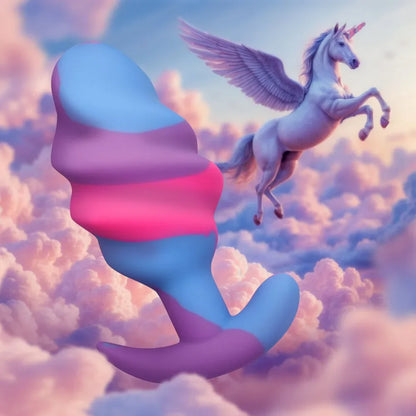 Unicorn Swirl Silicone Butt Plug - Puppy's Aesthetics