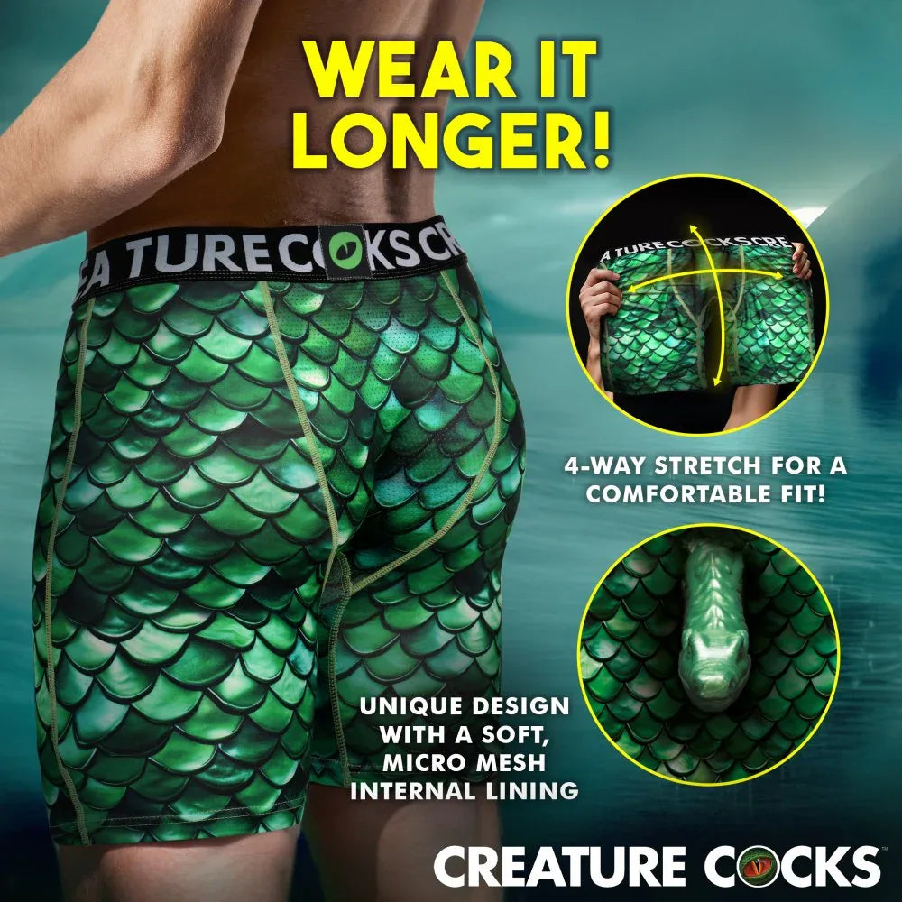 Lake Monster Boxer Shorts - Creature Wear - Puppy's Aesthetics