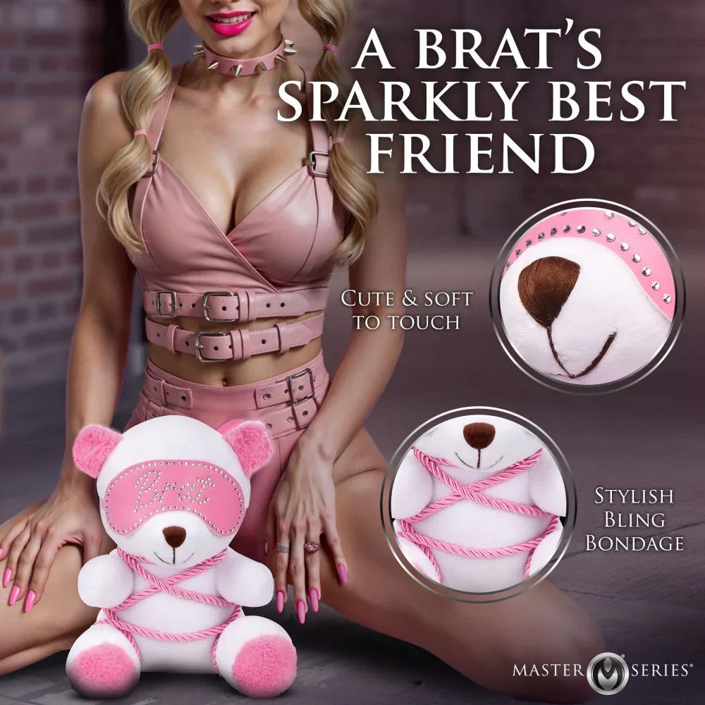 Bratty Bondage Bear Plushie - Puppy's Aesthetics