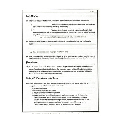 BDSM Contract Book