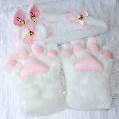 Adorable Kitty Ears Tail Paws Set (Colors) Puppy's Aesthetics