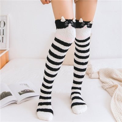 Adorable Plush Animal Knee Socks Puppy's Aesthetics