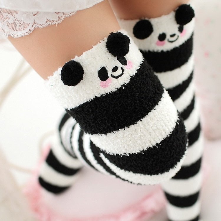 Adorable Plush Animal Knee Socks Puppy's Aesthetics