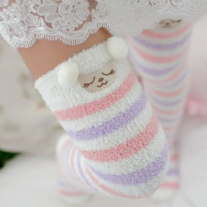 Adorable Plush Animal Knee Socks Puppy's Aesthetics