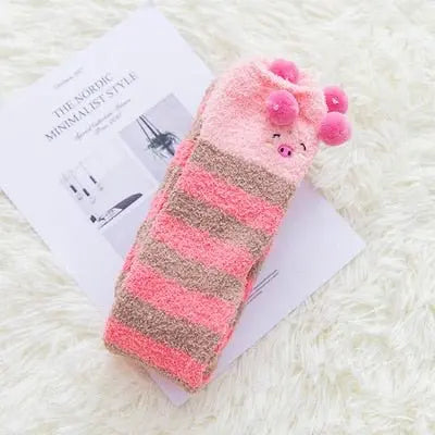 Adorable Plush Animal Knee Socks Puppy's Aesthetics