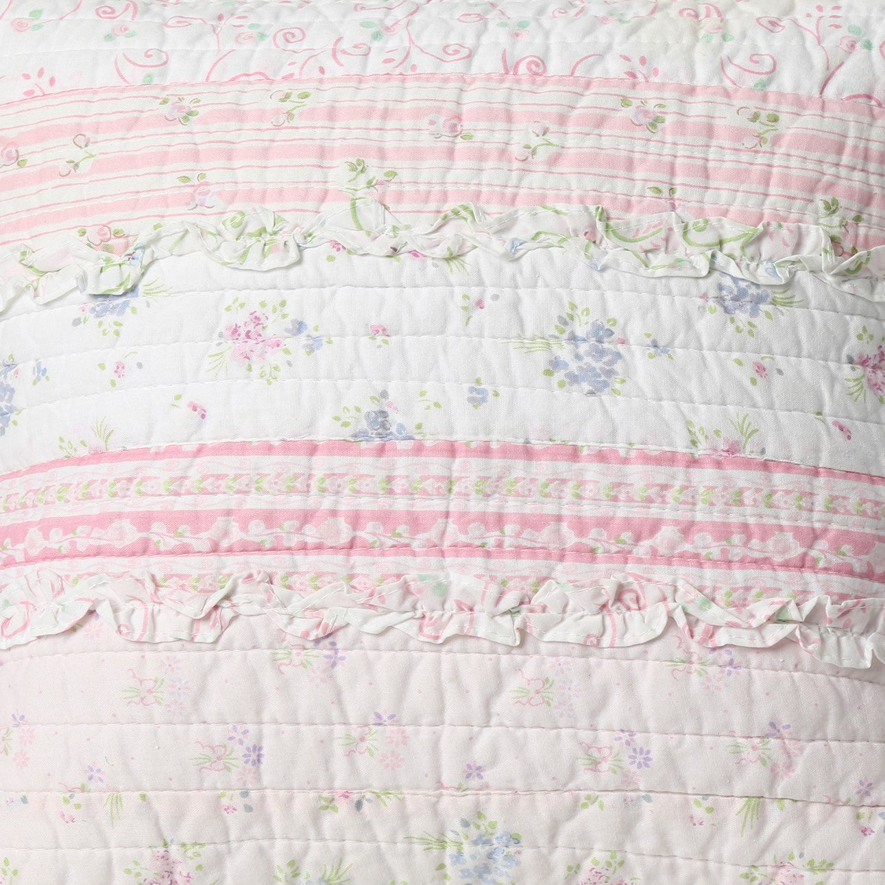 Romantic Chic Lace Ruffle Pink Throw Pillow