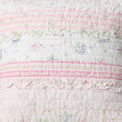 Romantic Chic Lace Ruffle Pink Throw Pillow