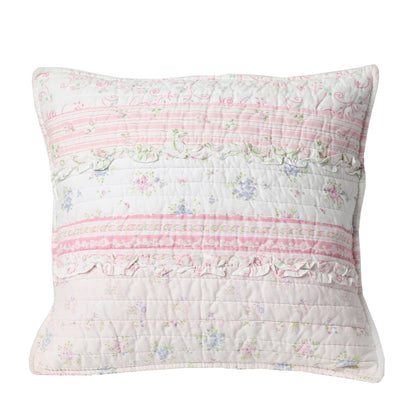Romantic Chic Lace Ruffle Pink Throw Pillow