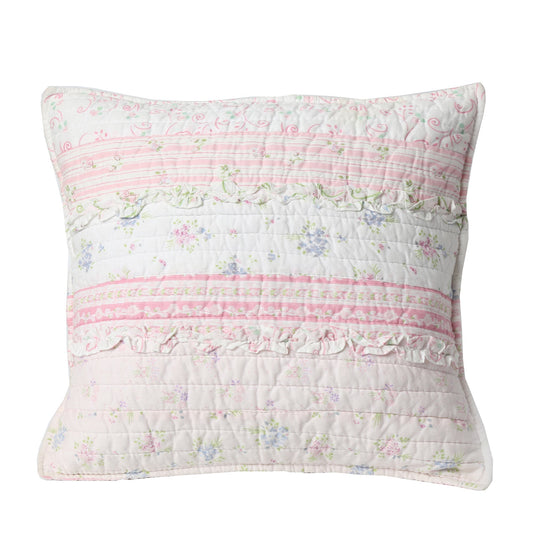 Romantic Chic Lace Ruffle Pink Throw Pillow