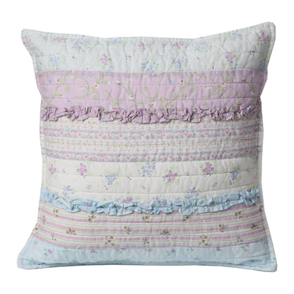 Romantic Chic Lace Ruffle Lavender Throw Pillow