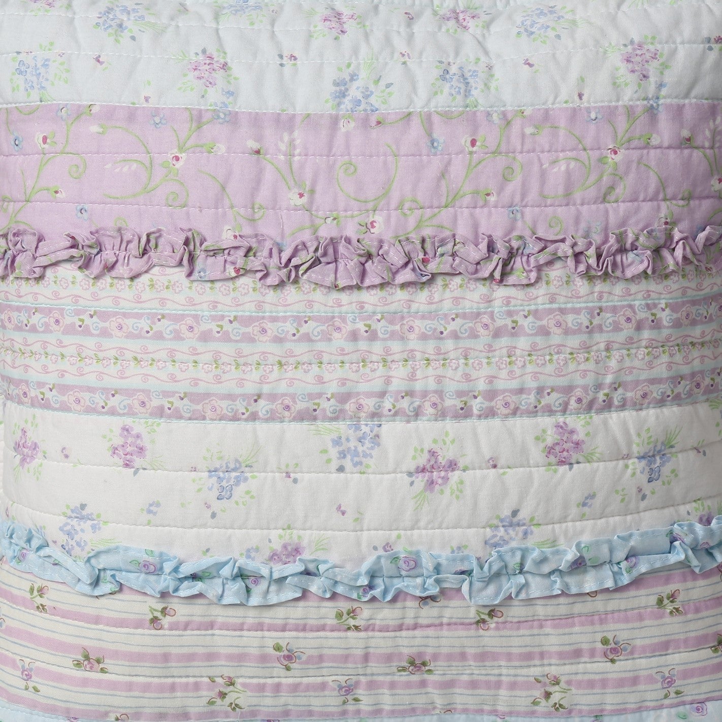 Romantic Chic Lace Ruffle Lavender Throw Pillow