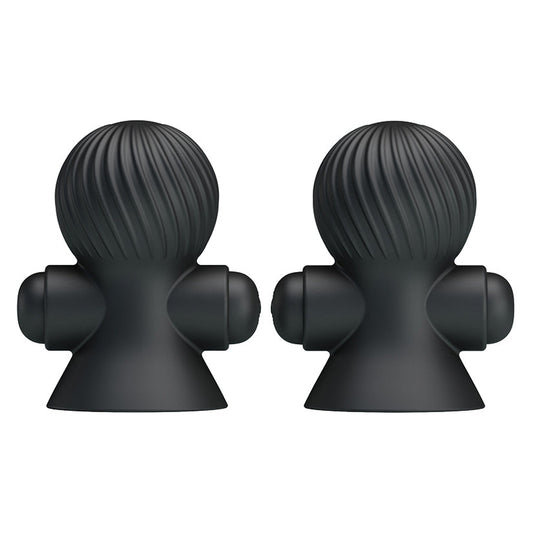 Pretty Love Rechargeable Nipple Suckers-Black