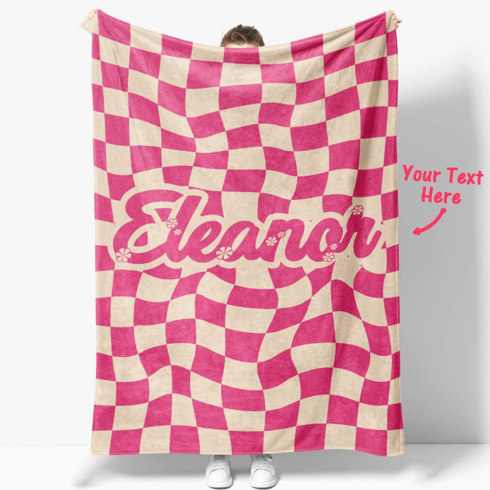 Custom Name Twisted Pink Blanket - Puppy's Aesthetics