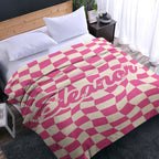 Custom Name Twisted Pink Blanket - Puppy's Aesthetics