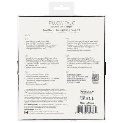 Pillow Talk Racy Mini Massager-Pink 5
