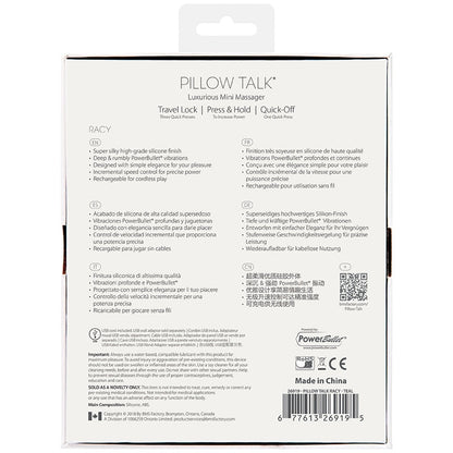 Pillow Talk Racy Mini Massager-Teal 5