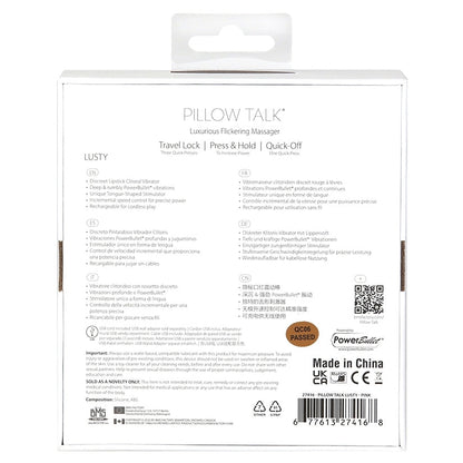 Pillow Talk Lusty Flickering Massager-Pink