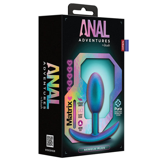 USA Only - Anal Adventures Matrix Nebula Plug-Lunar Blue