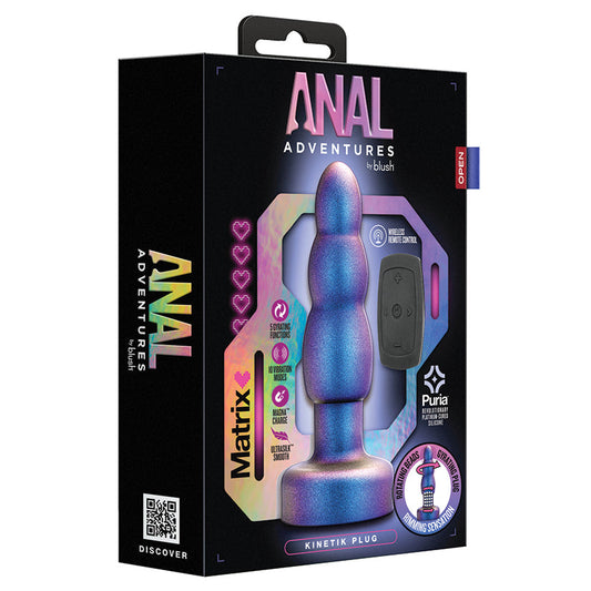 USA Only - Anal Adventures Matrix Kinetik Plug-Space Age Blue