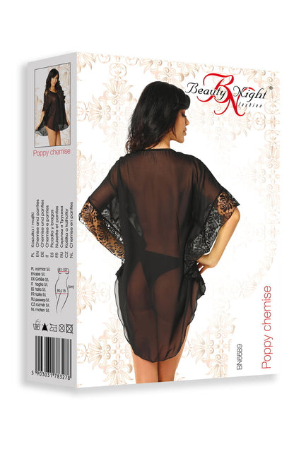 Poppy Lace Chemise with Thong Set